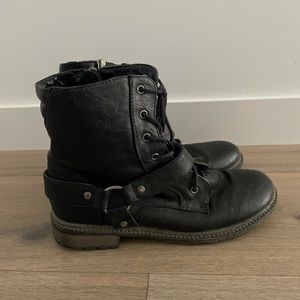 Black Combat Style Boots
